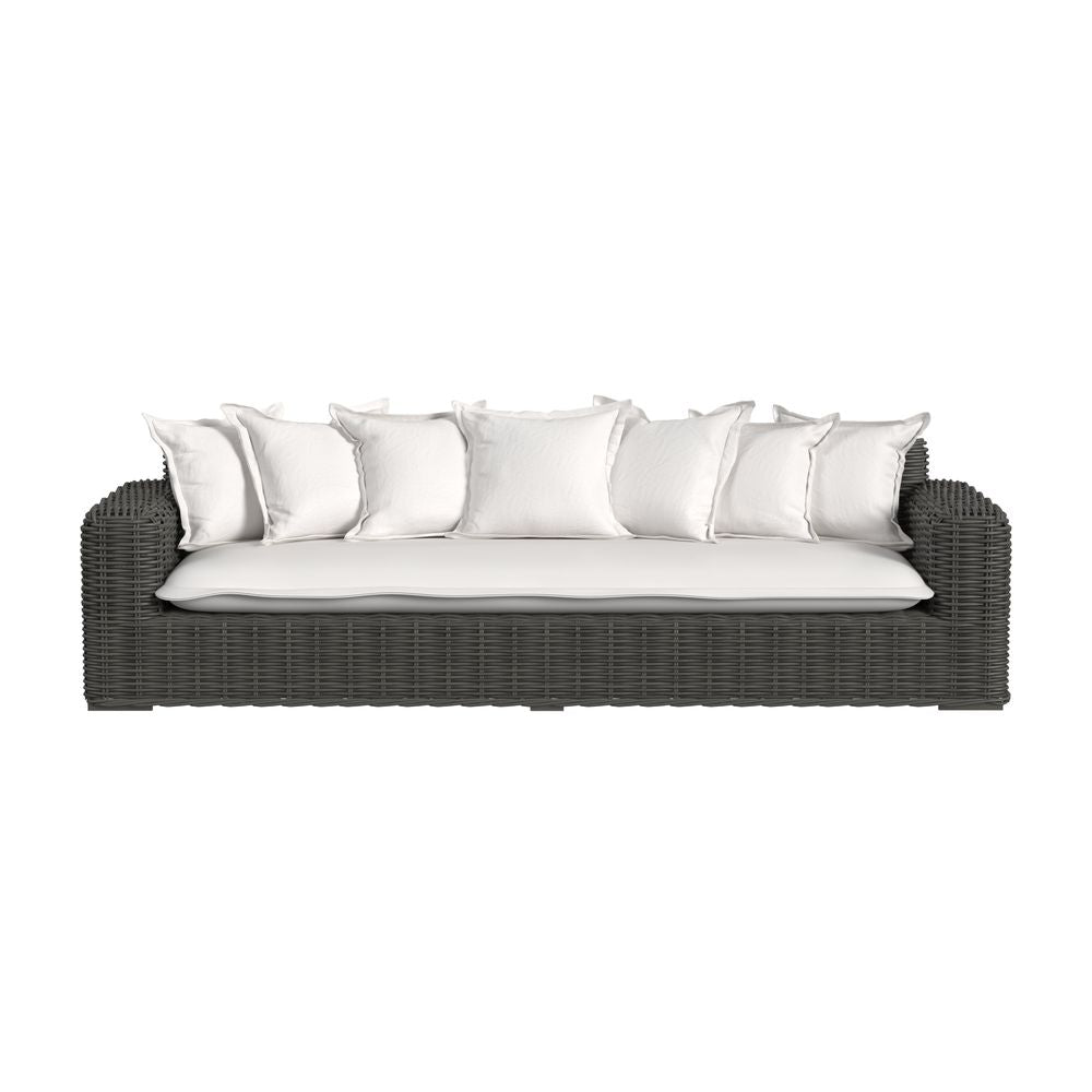 Outdoor Sofas and Sectionals Cabo Sofa in Soothe Pearl w/ Flange Welt