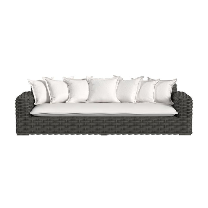 Outdoor Sofas and Sectionals Cabo Sofa in Soothe Pearl w/ Flange Welt