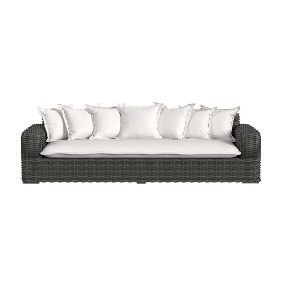 Outdoor Sofas and Sectionals Cabo Sofa in Soothe Pearl w/ Flange Welt