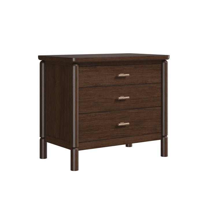 Verge 3 Drawer Nightstand — Handcrafted Walnut
