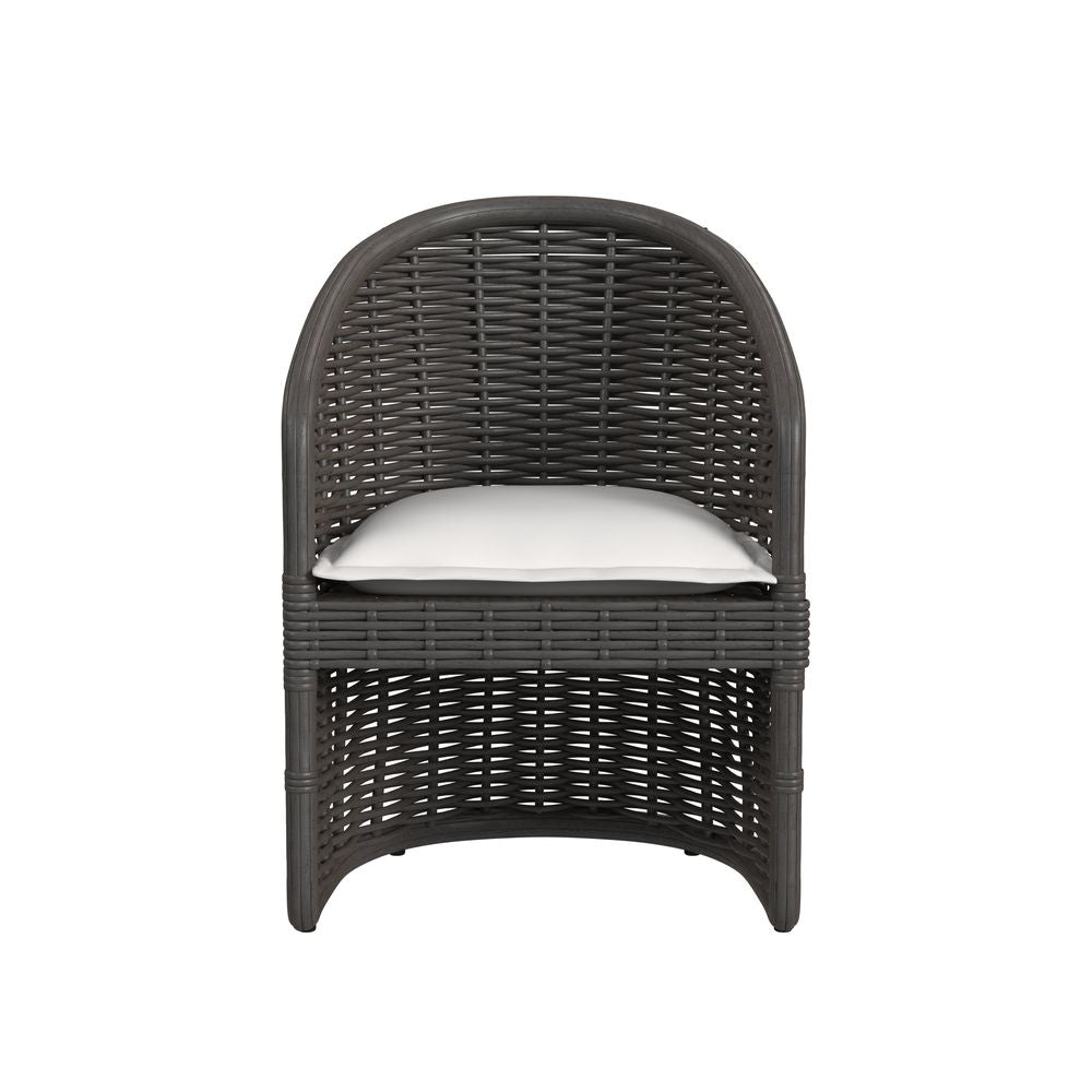 Outdoor Dining Chairs Cabo Dining Chair in Soothe Pearl w/ Flange Welt