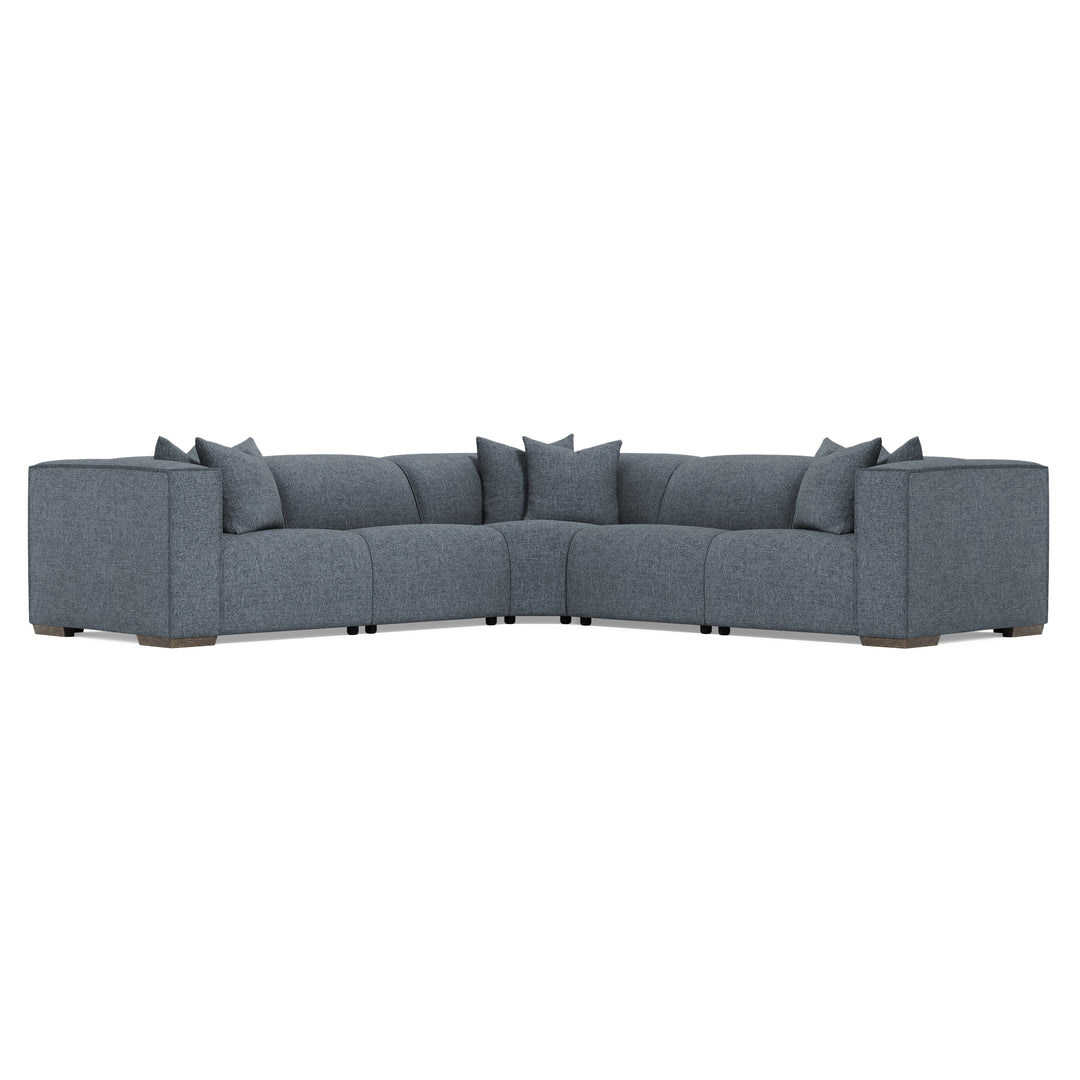 Bliss Fabric 5-Piece Power Motion Sectional Recliner