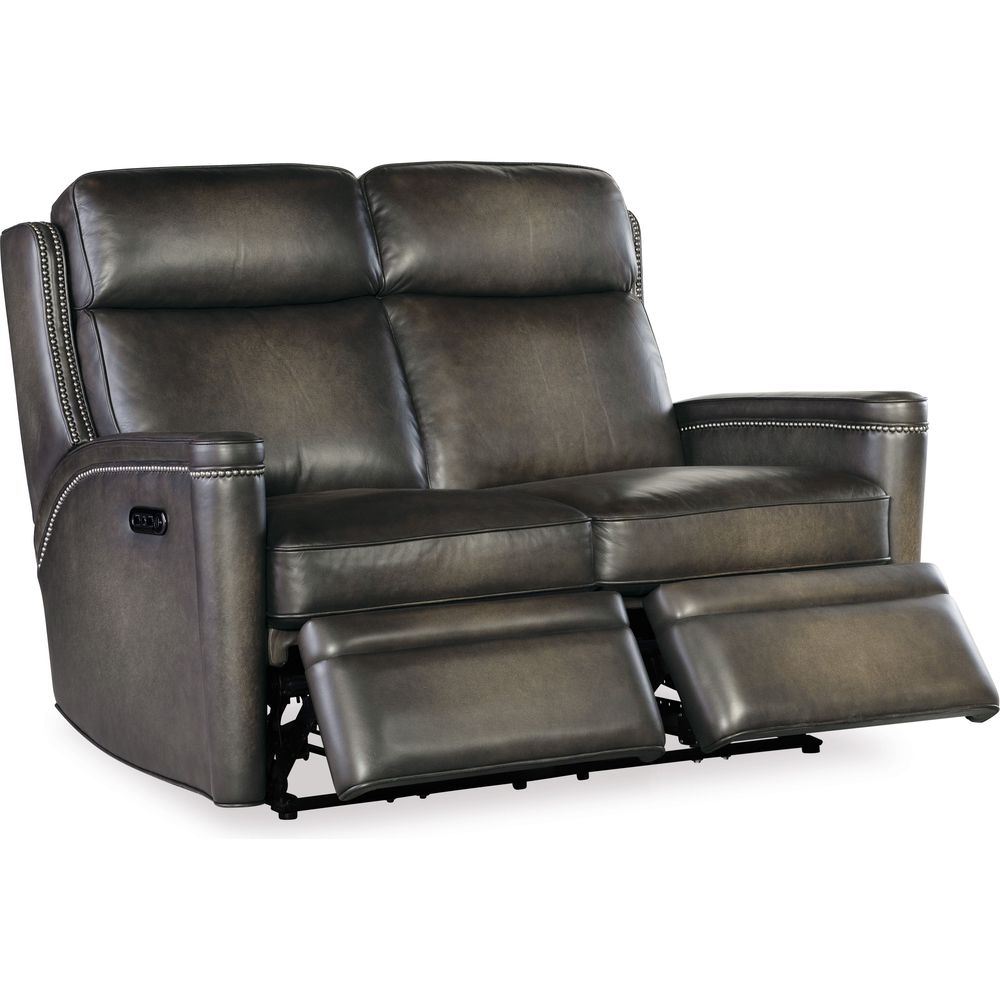Sofas: Recliners Tennyson Power Loveseat with Power Headrest - Grey
