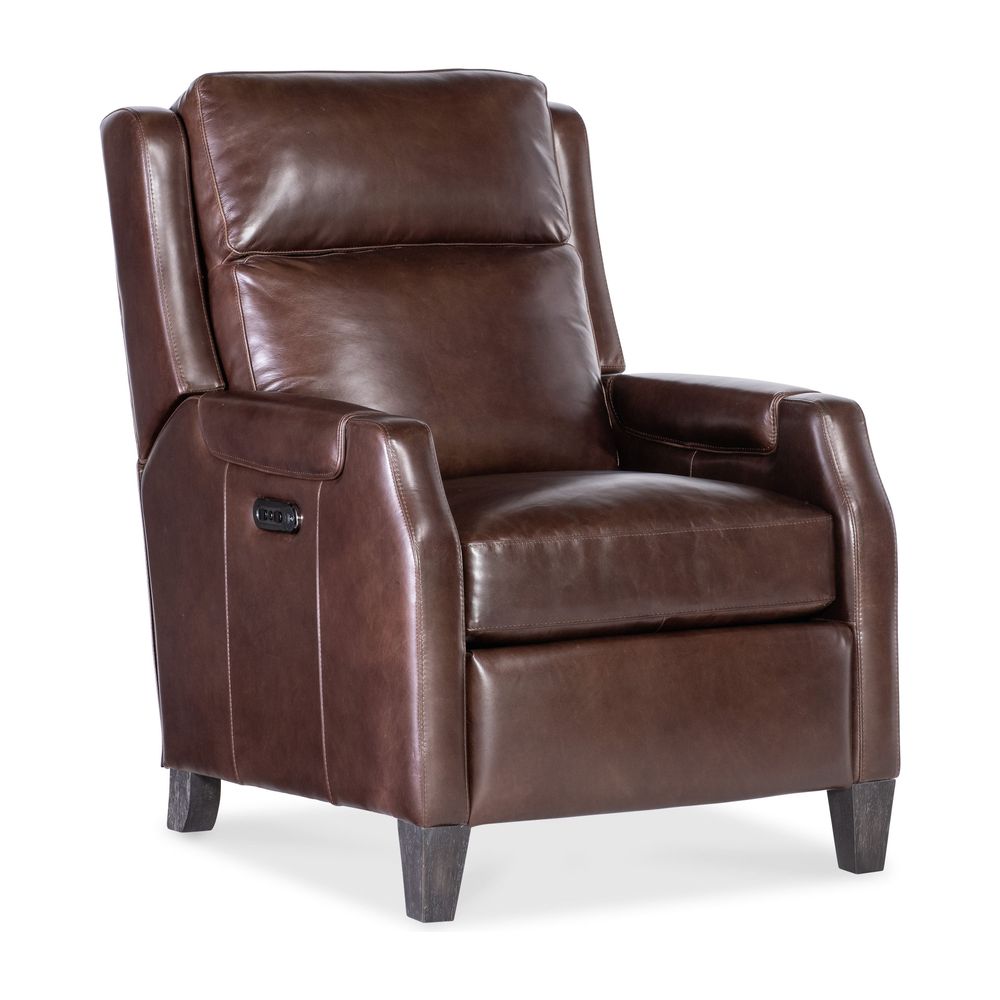 Bennett Power Recliner w/Power Headrest - Dark Brown