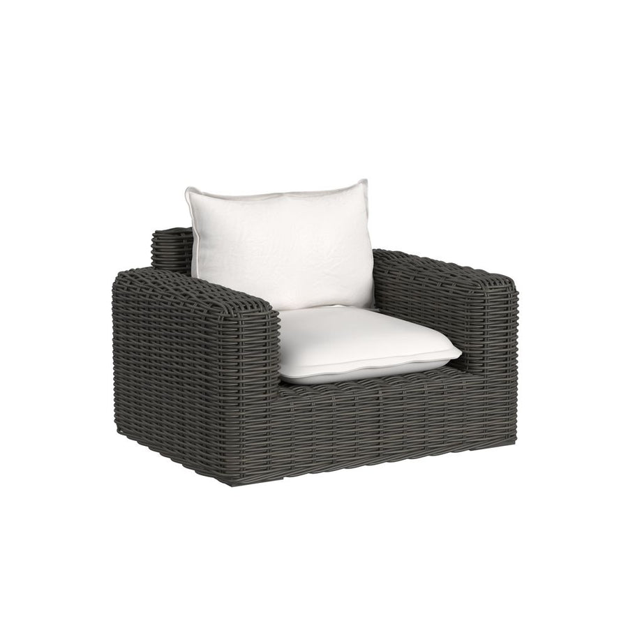 Outdoor Lounge Chairs Cabo Oversized Club Chair in Soothe Pearl w/ Flange Welt