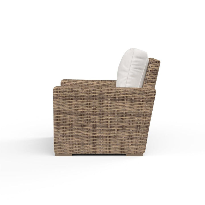 Outdoor Lounge Chairs Havana Club Chair in Canvas Flax w/ Self Welt