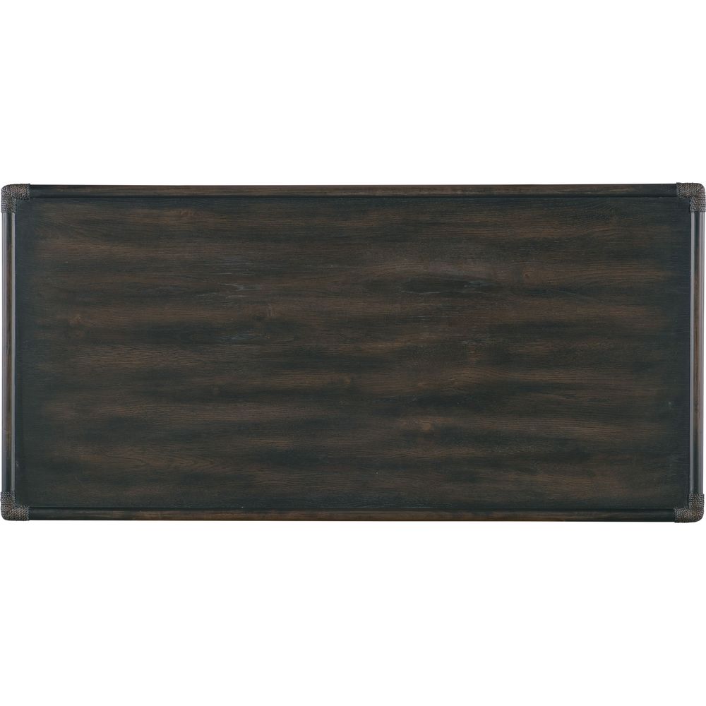 Retreat Pole Rattan Cocktail Table - Dark Wood