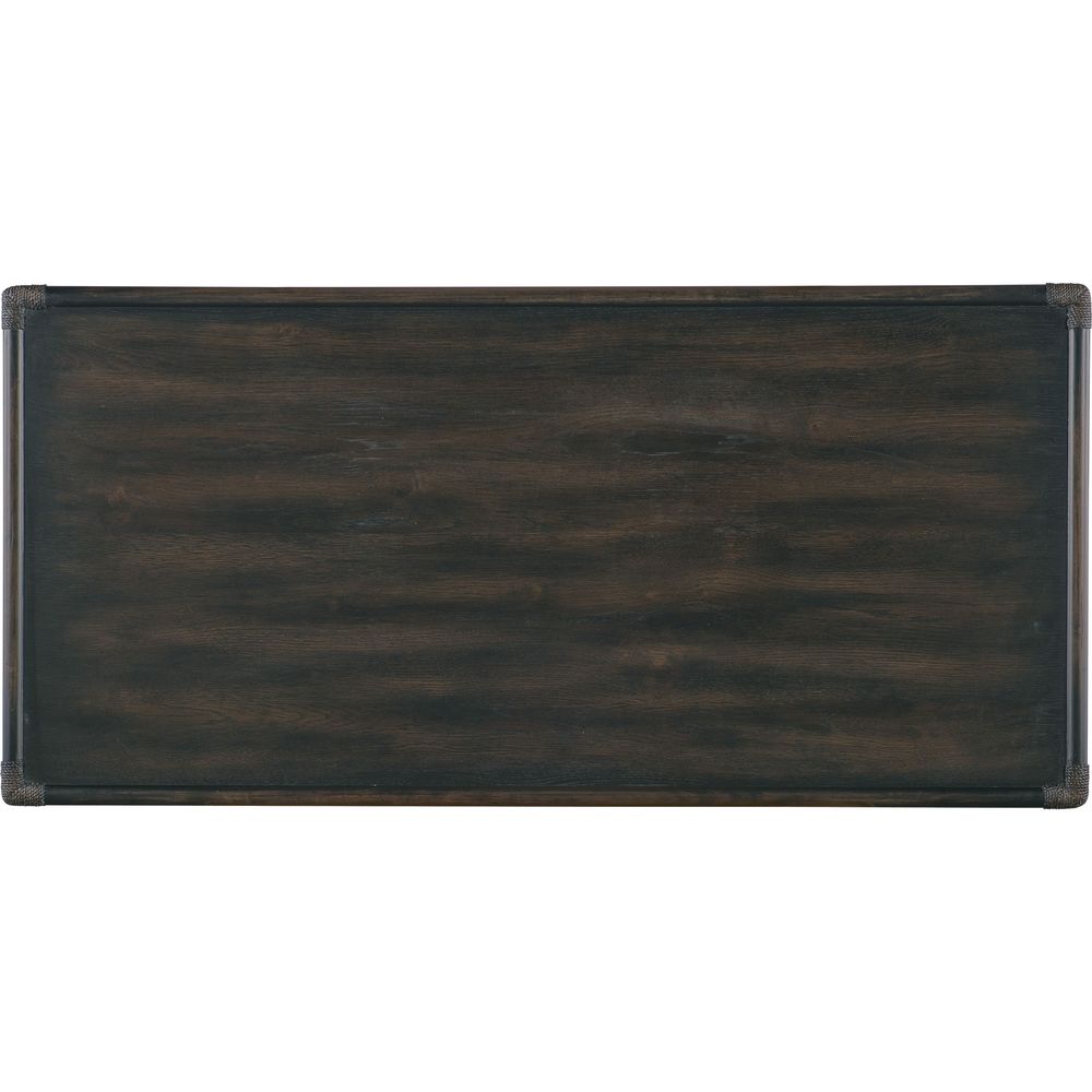 Solace Pole Rattan Cocktail Table - Dark Wood