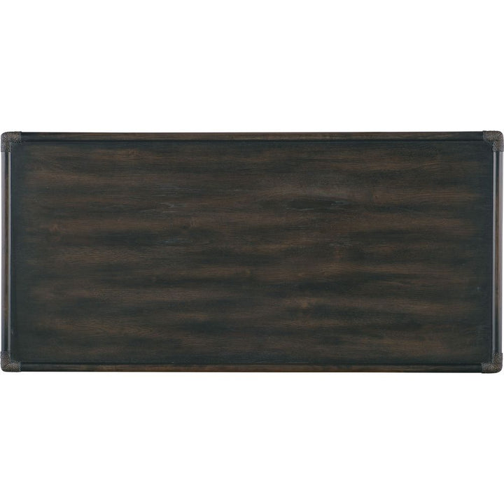 Solace Pole Rattan Cocktail Table - Dark Wood