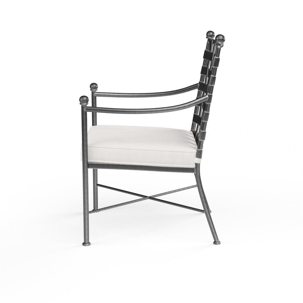 Outdoor Dining Chairs Provence Dining Chair in Canvas Flax w/ Self Welt
