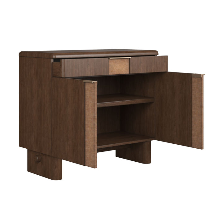 Verge Accent Door Chest — Handcrafted Walnut