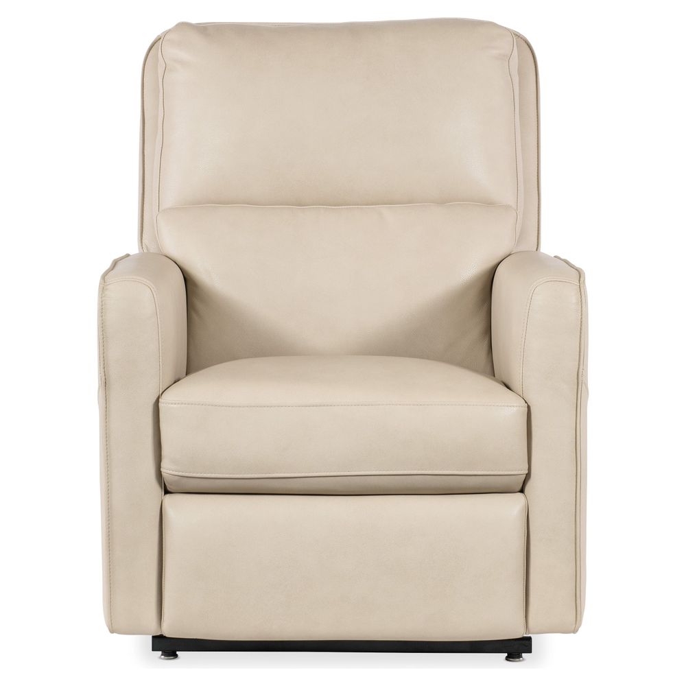 Velour Power Recliner w/ Power Headrest, Lumbar, and Lift - Beige