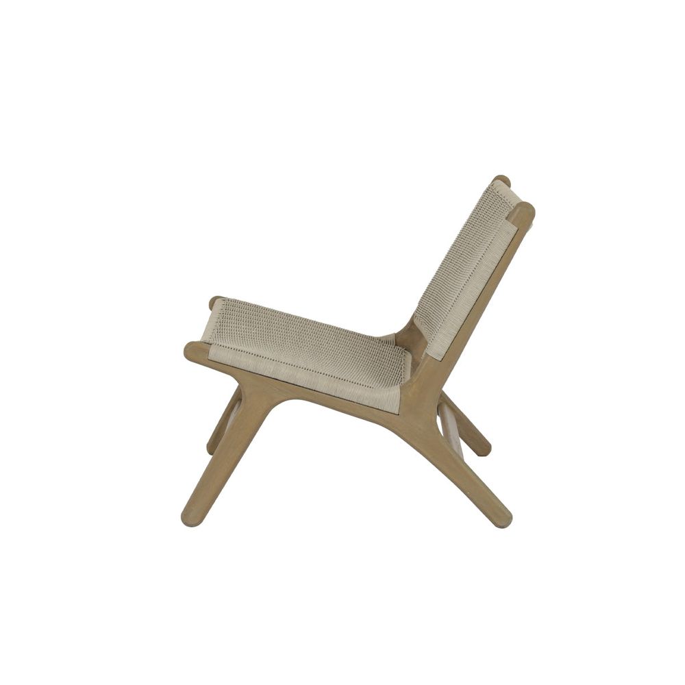 Outdoor Lounge Chairs Coastal Teak Cushionless Accent Chair