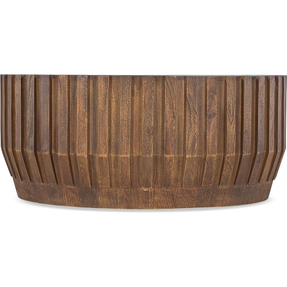 Coffee Tables Commerce and Market Gears Round Cocktail Table - Medium Wood