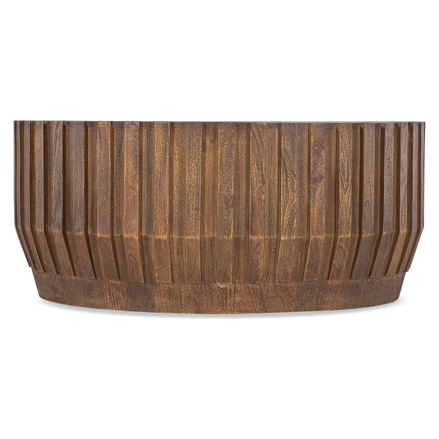 Coffee Tables Emporium Gears Round Cocktail Table - Medium Wood