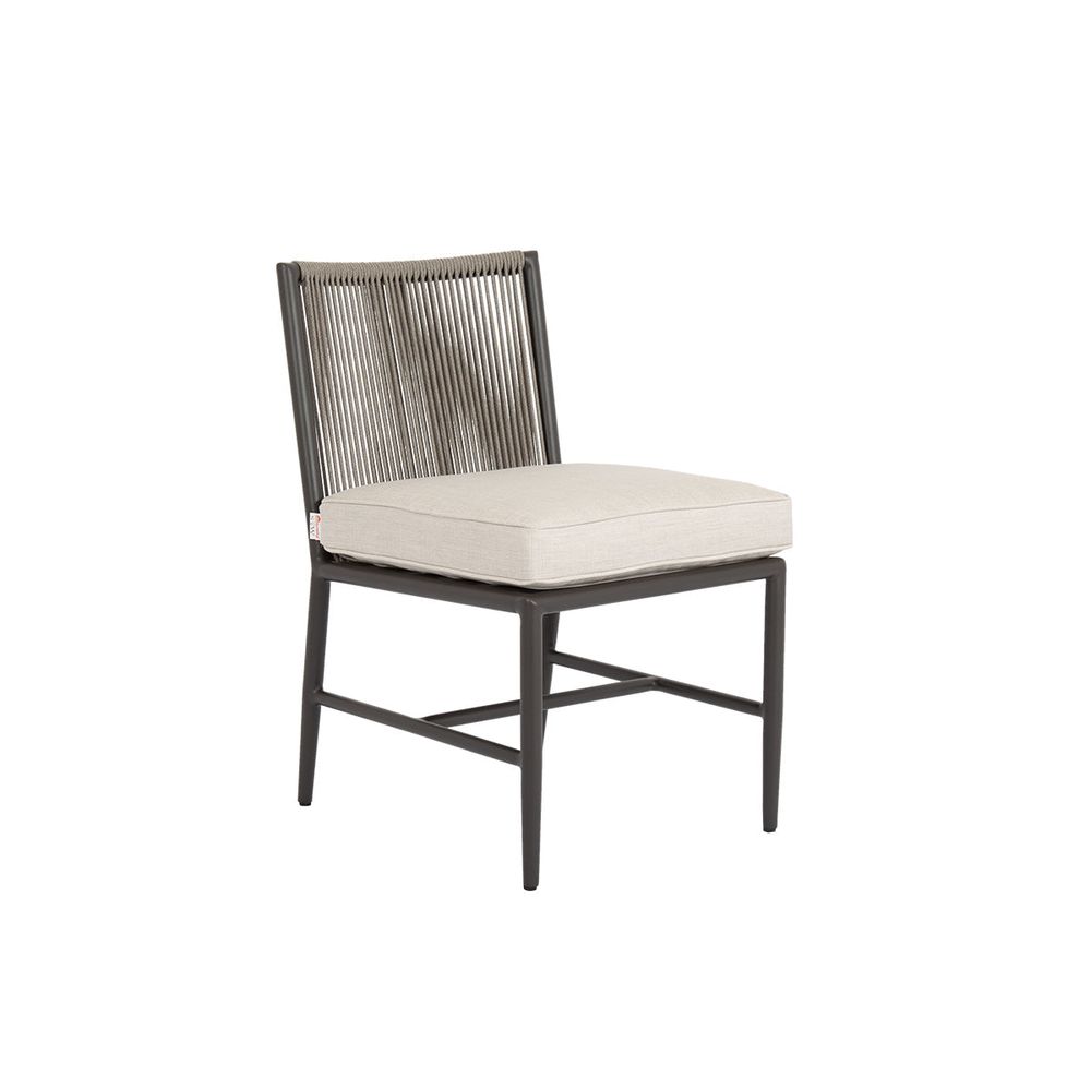 Outdoor Dining Chairs Pietra Armless Dining Chair in Echo Ash, No Welt