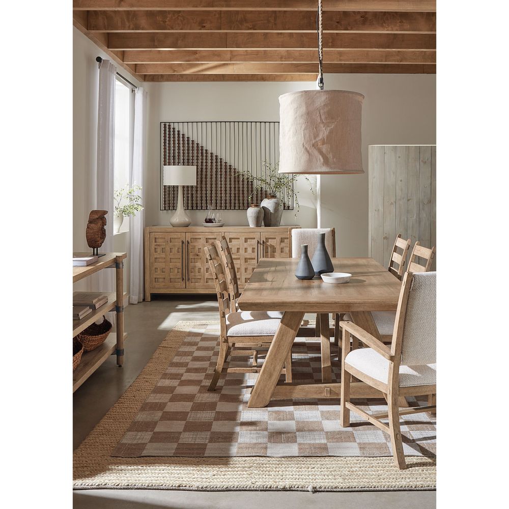 Dining Tables Vineyard Row Rectangle Dining Table with Two 20-inch Leaves - Light Wood