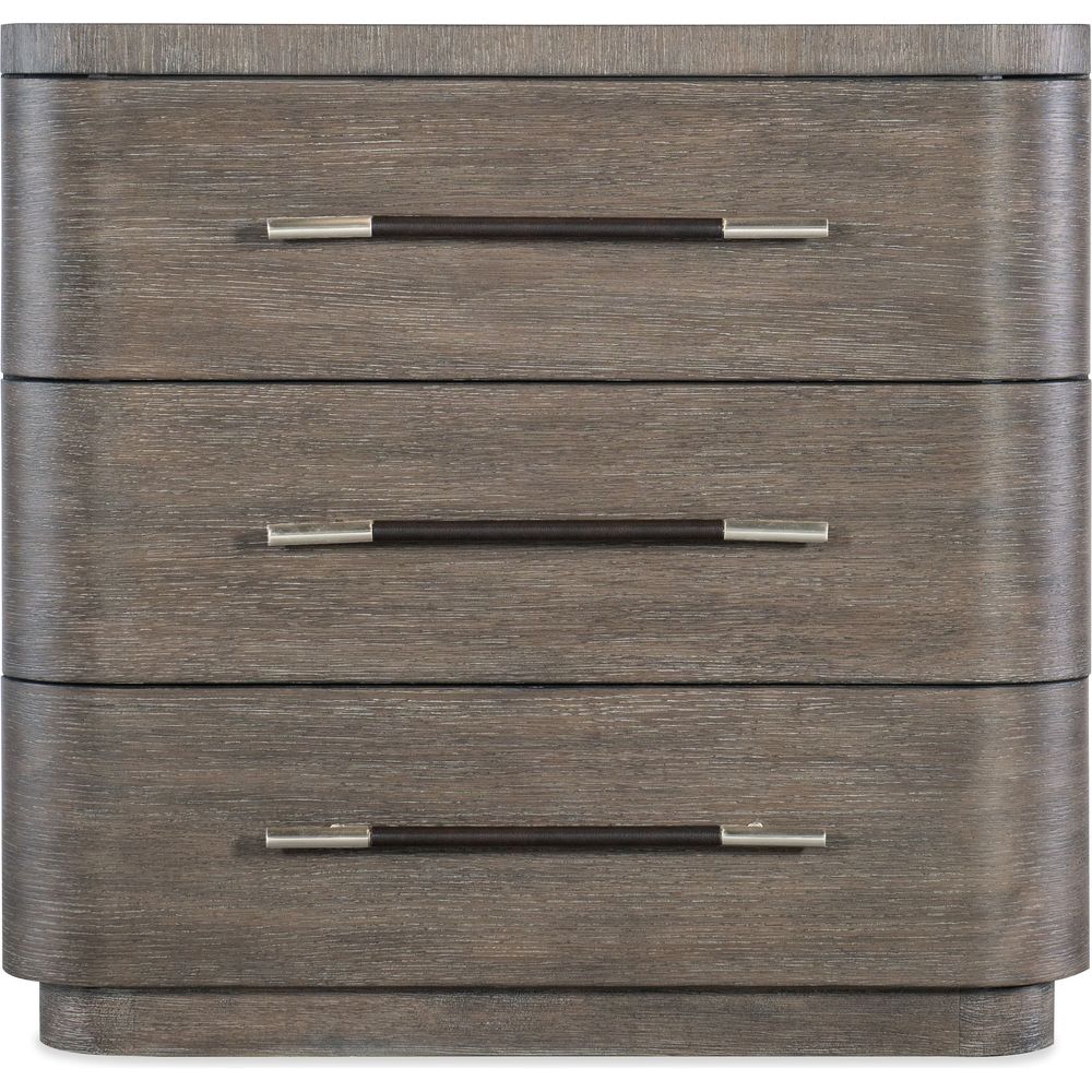Nightstands Modern Mood Three Drawer Nightstand - Dark Wood