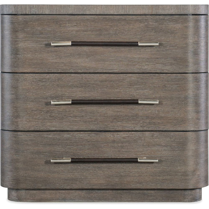 Nightstands Modern Mood Three Drawer Nightstand - Dark Wood