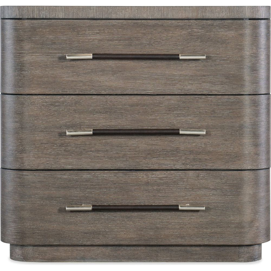 Nightstands Modern Mood Three Drawer Nightstand - Dark Wood