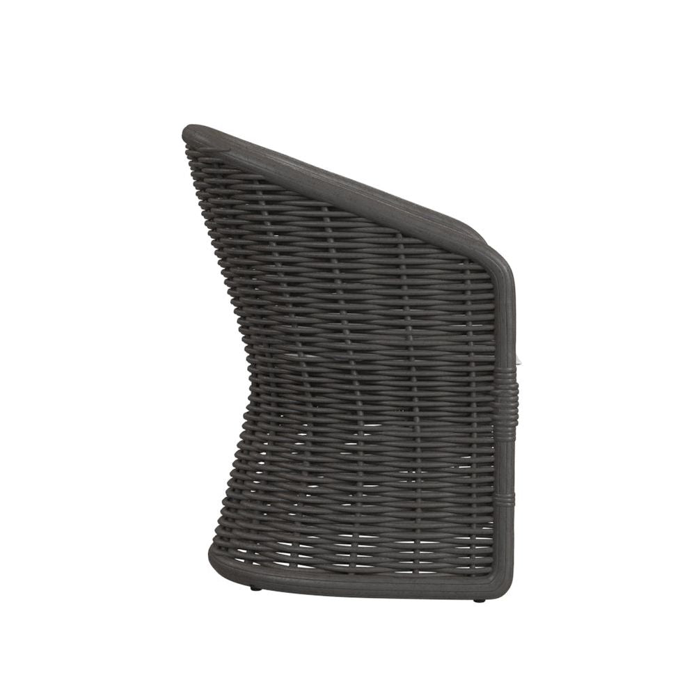 Outdoor Dining Chairs Cabo Dining Chair in Soothe Pearl w/ Flange Welt
