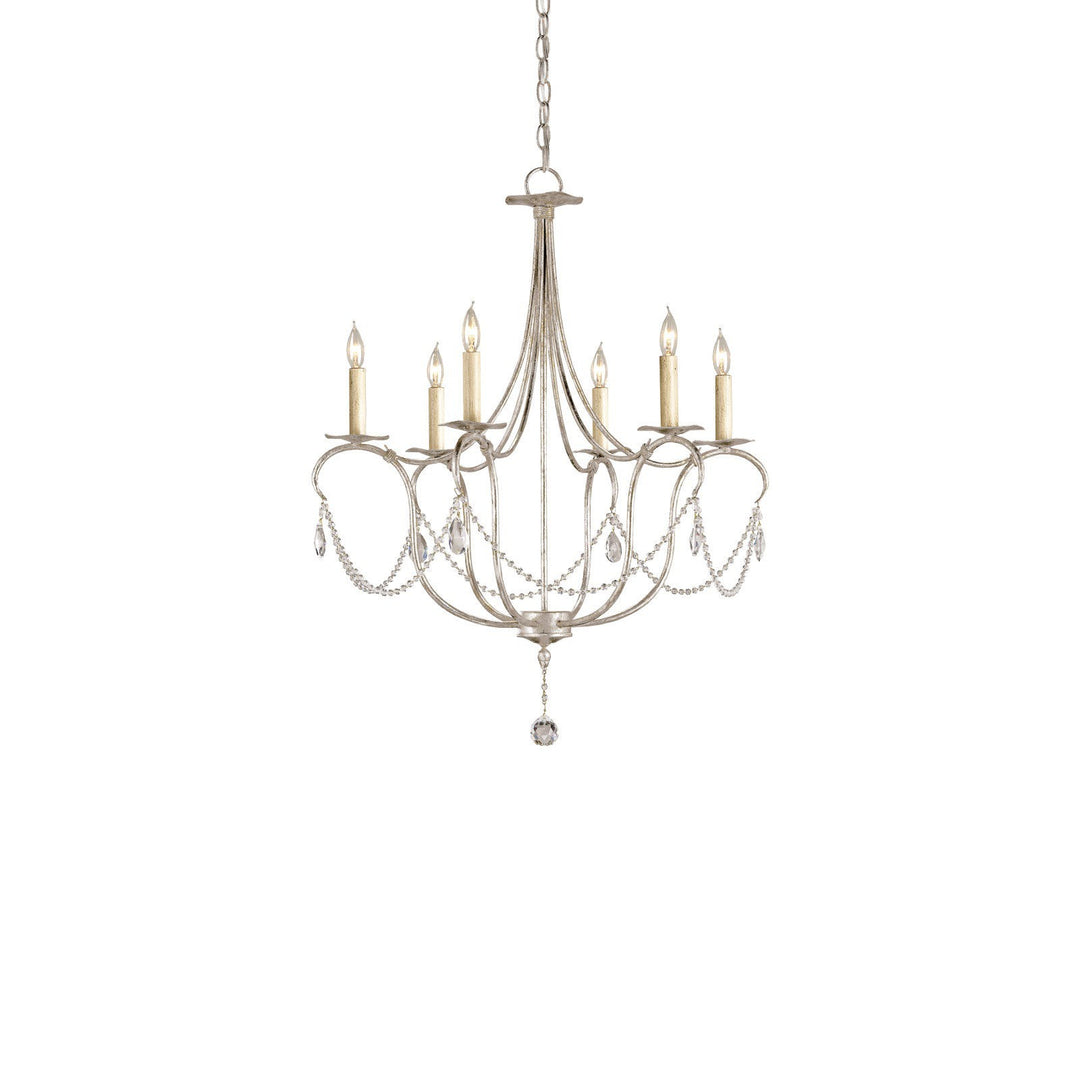 Crystal Lights Small Silver Chandelier