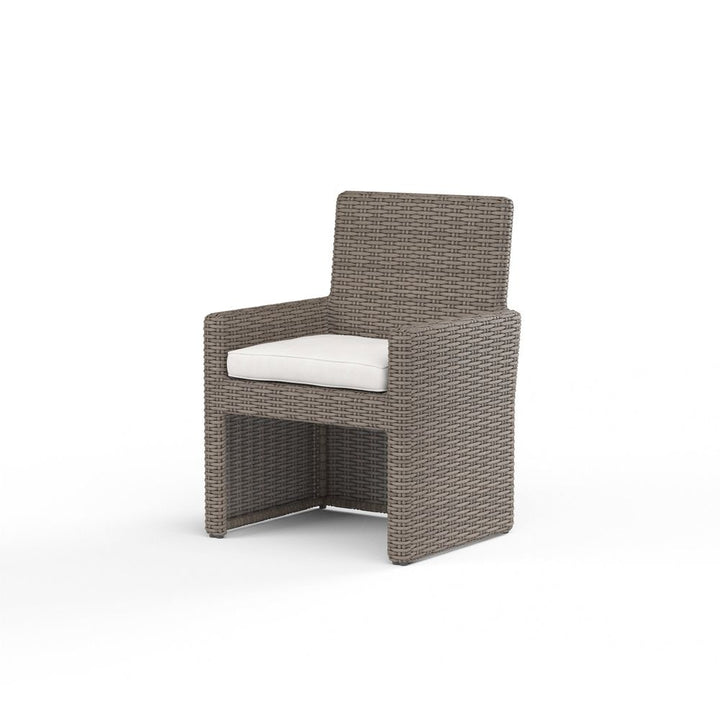Outdoor Dining Chairs Coronado Dining Chair in Canvas Flax w/ Self Welt