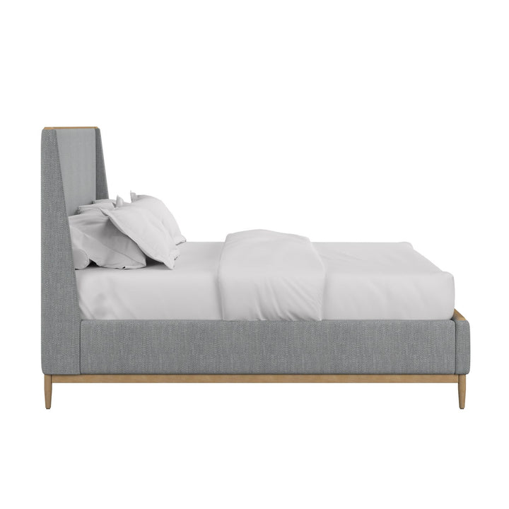 Loft King Upholstered Bed — Natural Maple