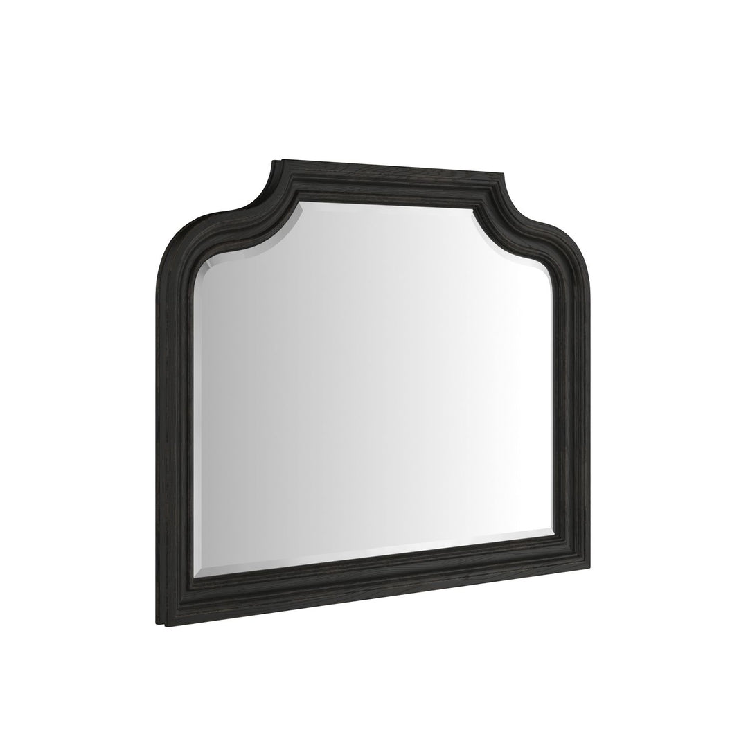 Atrium Landscape Mirror — hand rubbed black with undertones of brown