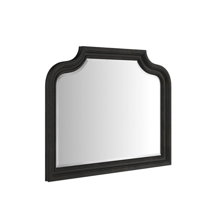 Atrium Landscape Mirror — hand rubbed black with undertones of brown