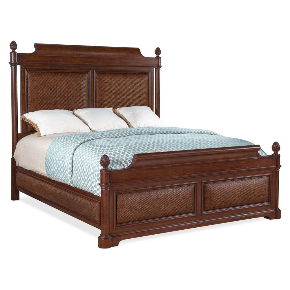 Theodore King Panel Bed - Dark Wood