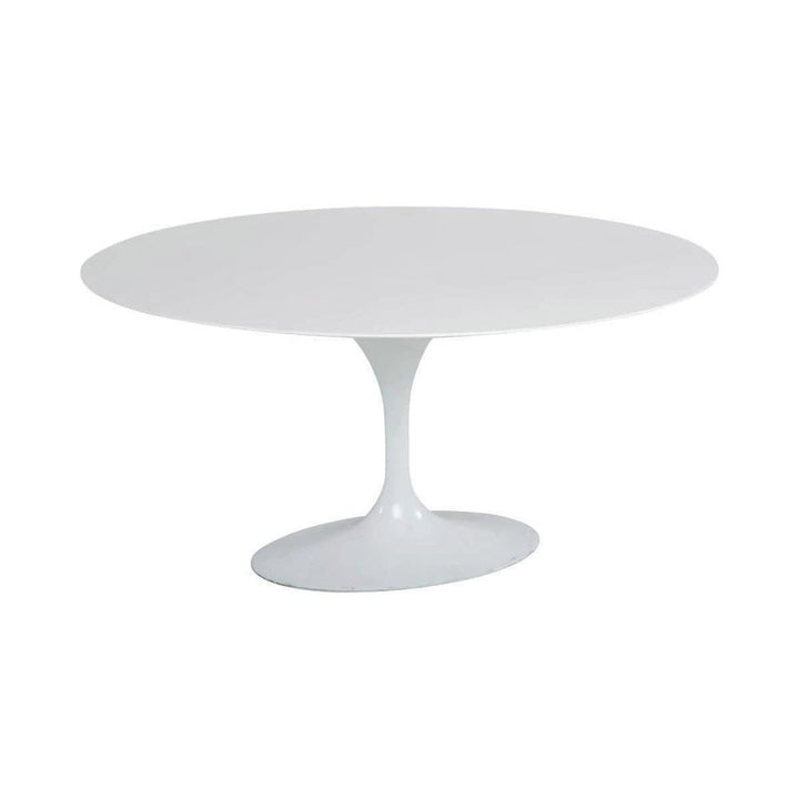 Rental Quartz Pedestal Tulip Dining Table - Oval - Rental Price/Week