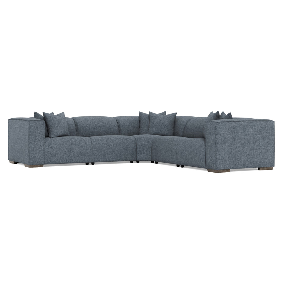 Bliss Fabric 5-Piece Power Motion Sectional Recliner