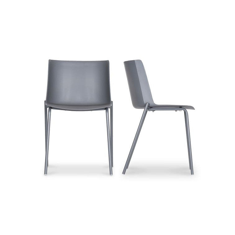 Silla Outdoor Dining Chair - Set of Two-Moes-MOE-QX-1010-07-Dining ChairsCHARCOAL GREY-2-France and Son