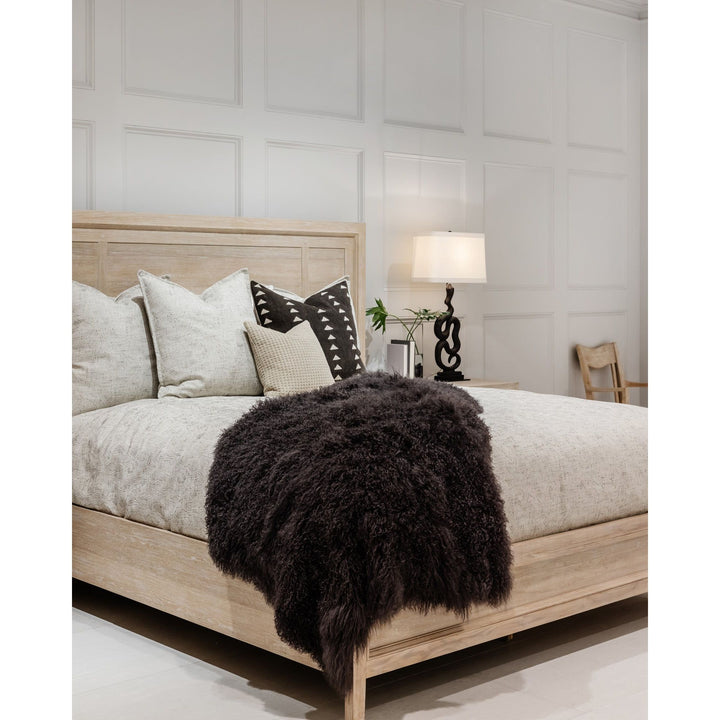 Post King Panel Bed - Brown