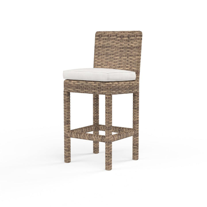 Outdoor Bar Stools Havana Barstool in Canvas Flax w/ Self Welt