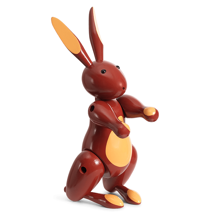 Kay Bojesen Rabbit, Painted Beech, H: 6.3"