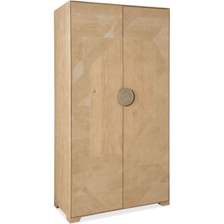 Armoires & Wardrobes Retreat Split Rattan Wardrobe - Light Wood