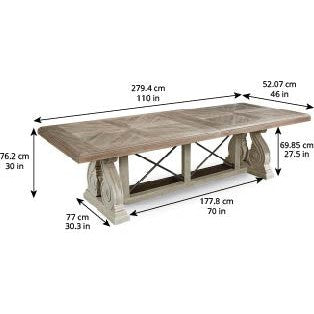 Arch Salvage Pearce Dining Table - White, Brown