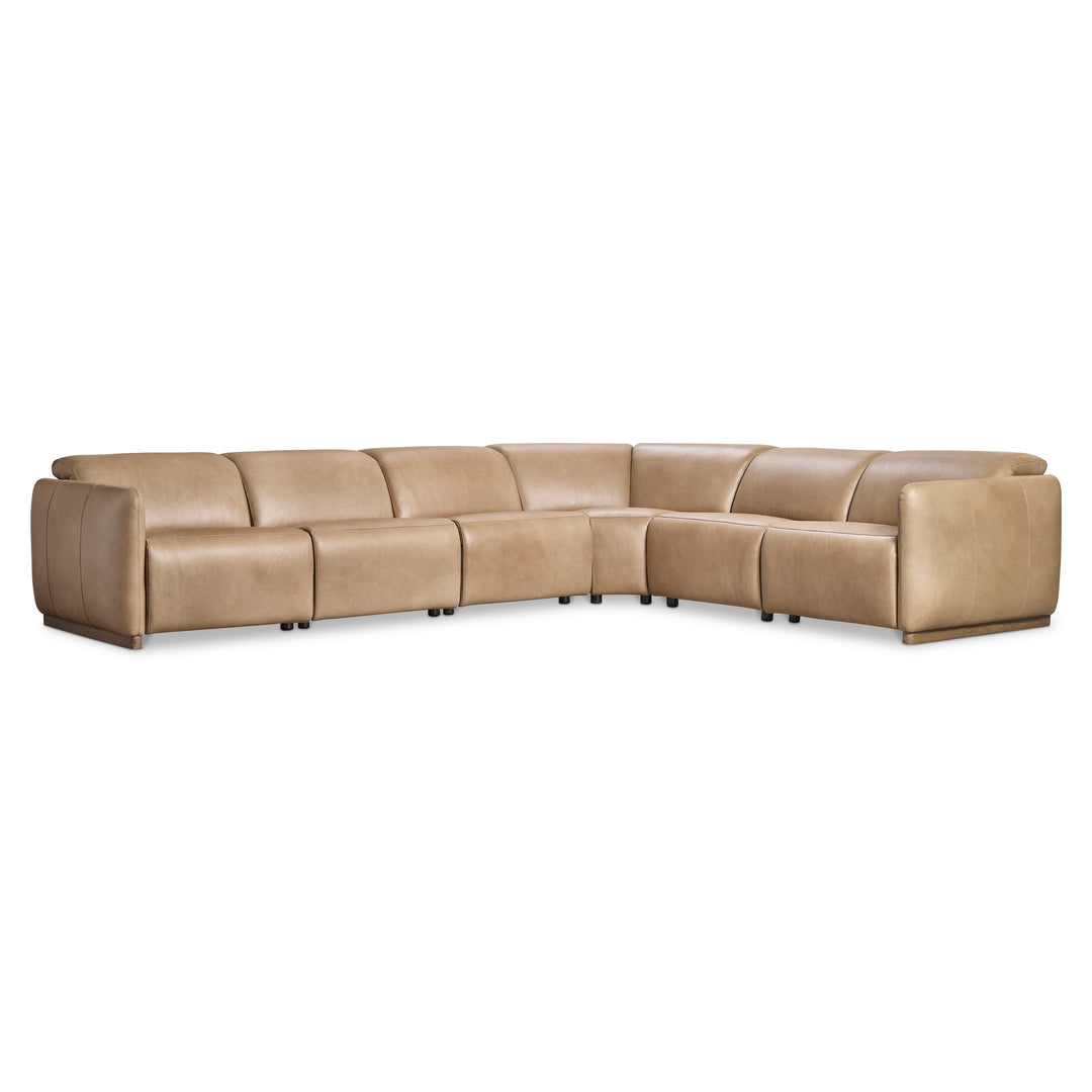 Alta 6-Piece Leather Power Motion Sectional Recliner