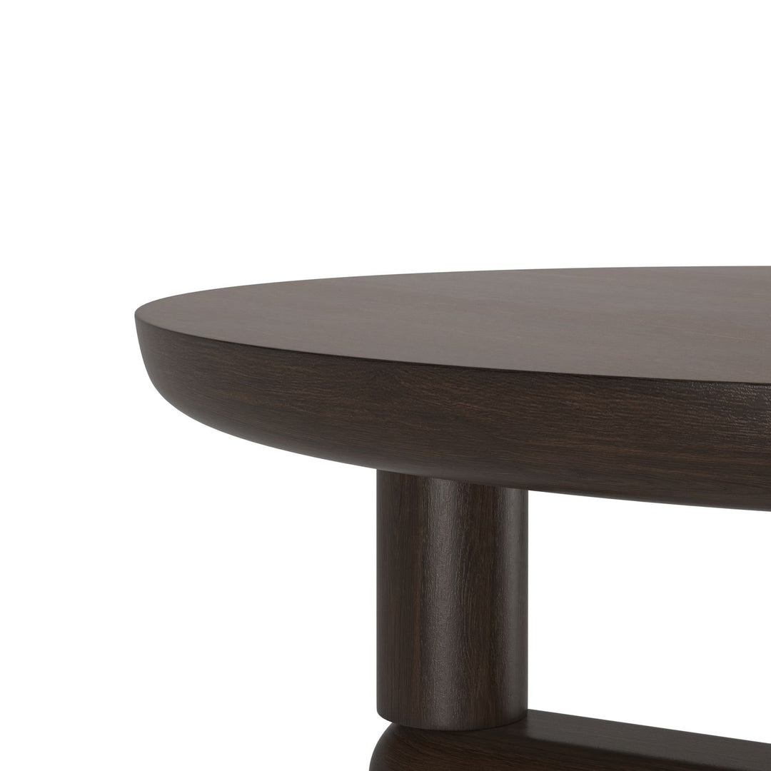 Verge Round End Table — Handcrafted Walnut