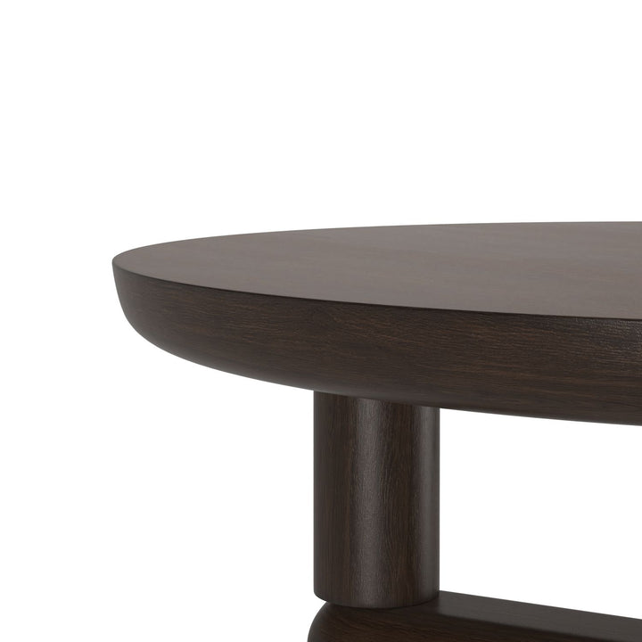 Verge Round End Table — Handcrafted Walnut