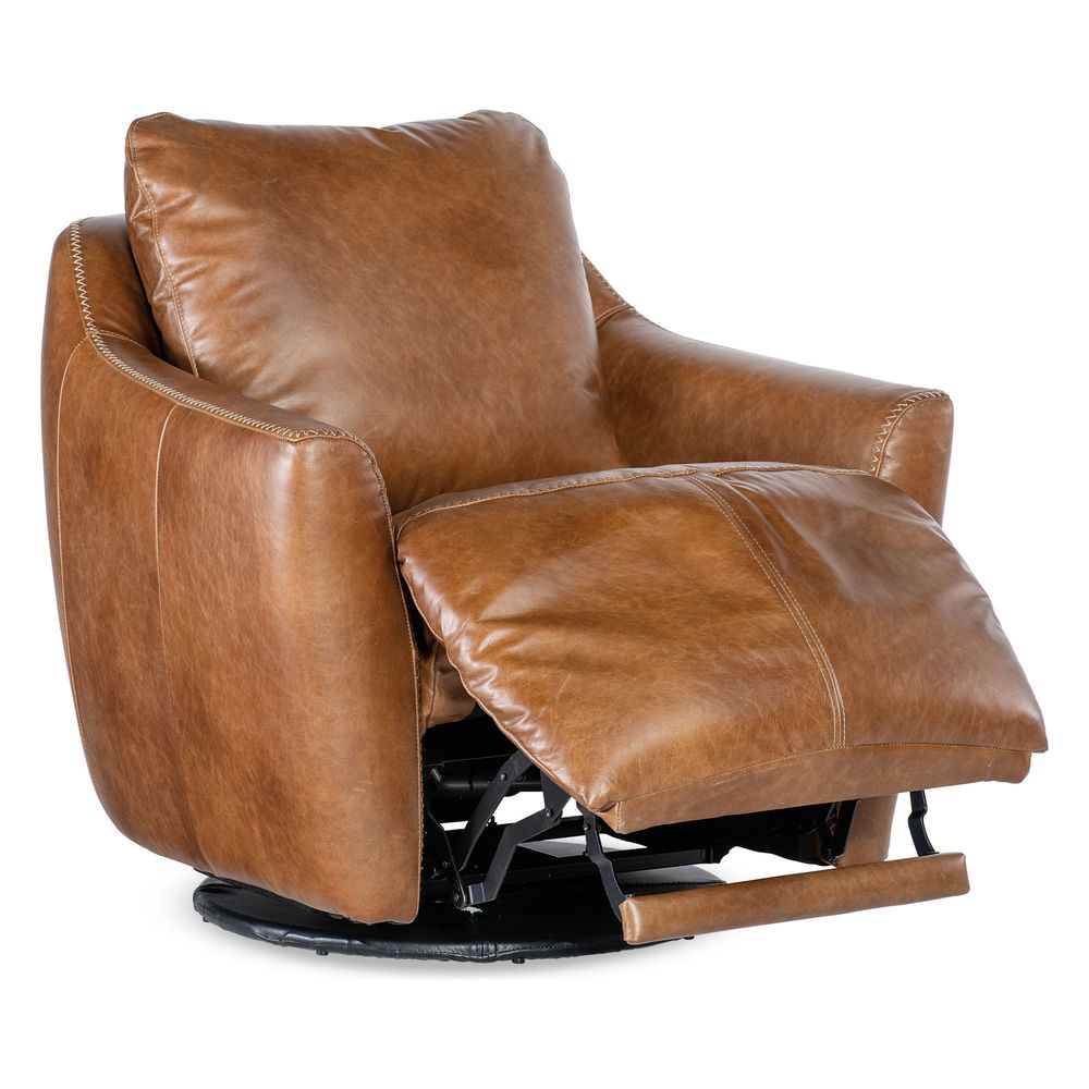 Lounge Chairs: Recliners Jude Swivel w/Power Footrest - Brown
