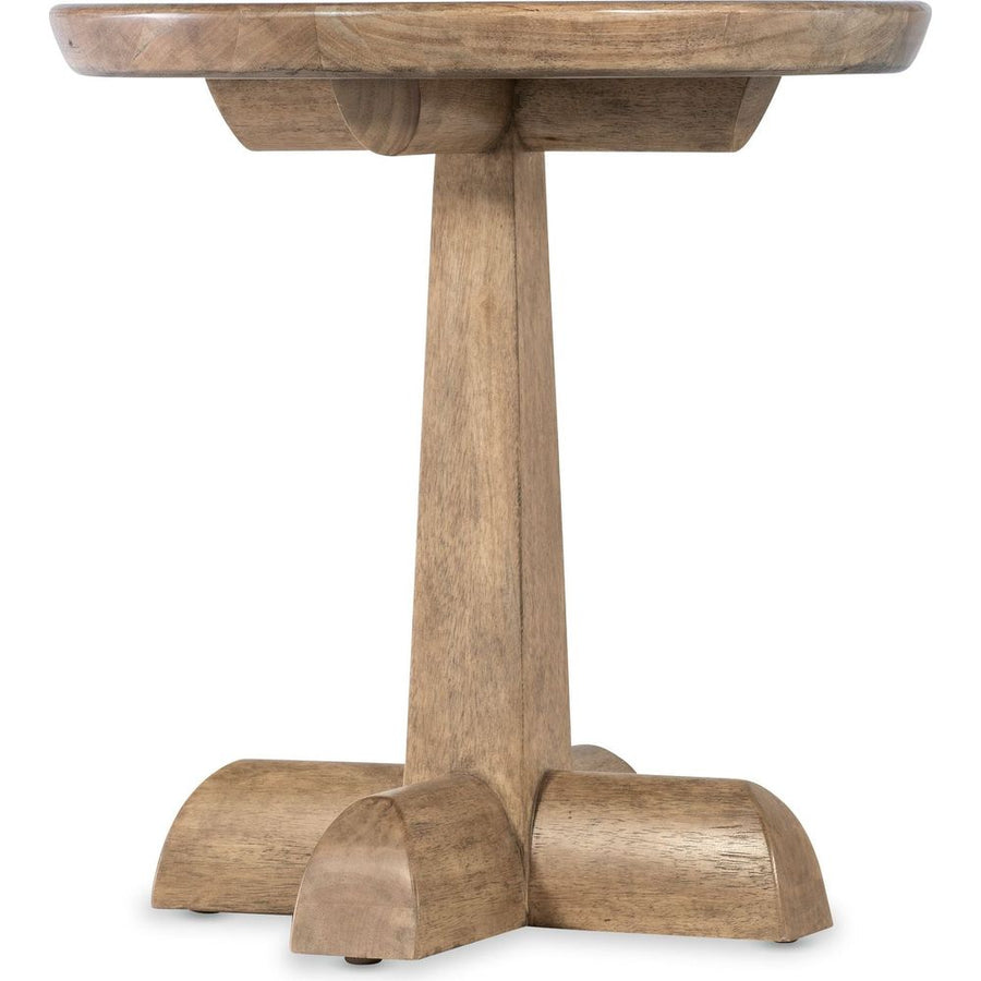 Side Tables Vineyard Row Round Pedestal End Table - Light Wood