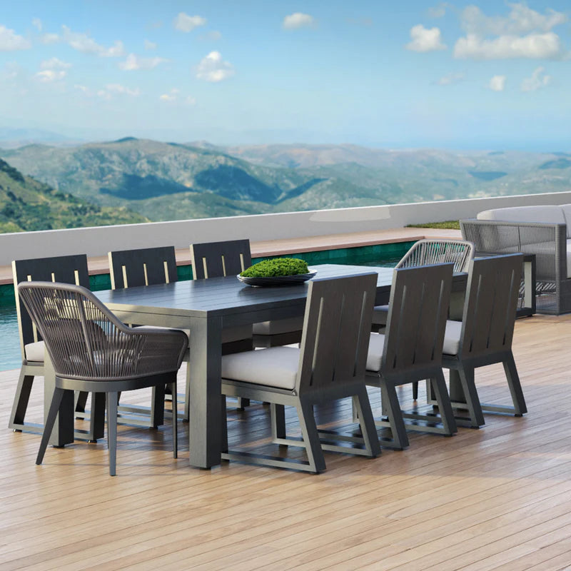 Redondo Dining Chair in Cast Silver, No Welt