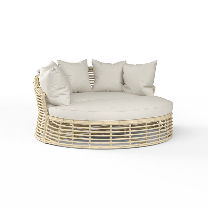 Farro Round Daybed-Sunset West-SUNSET-1095-99/OTT-A-DaybedsA-1-France and Son