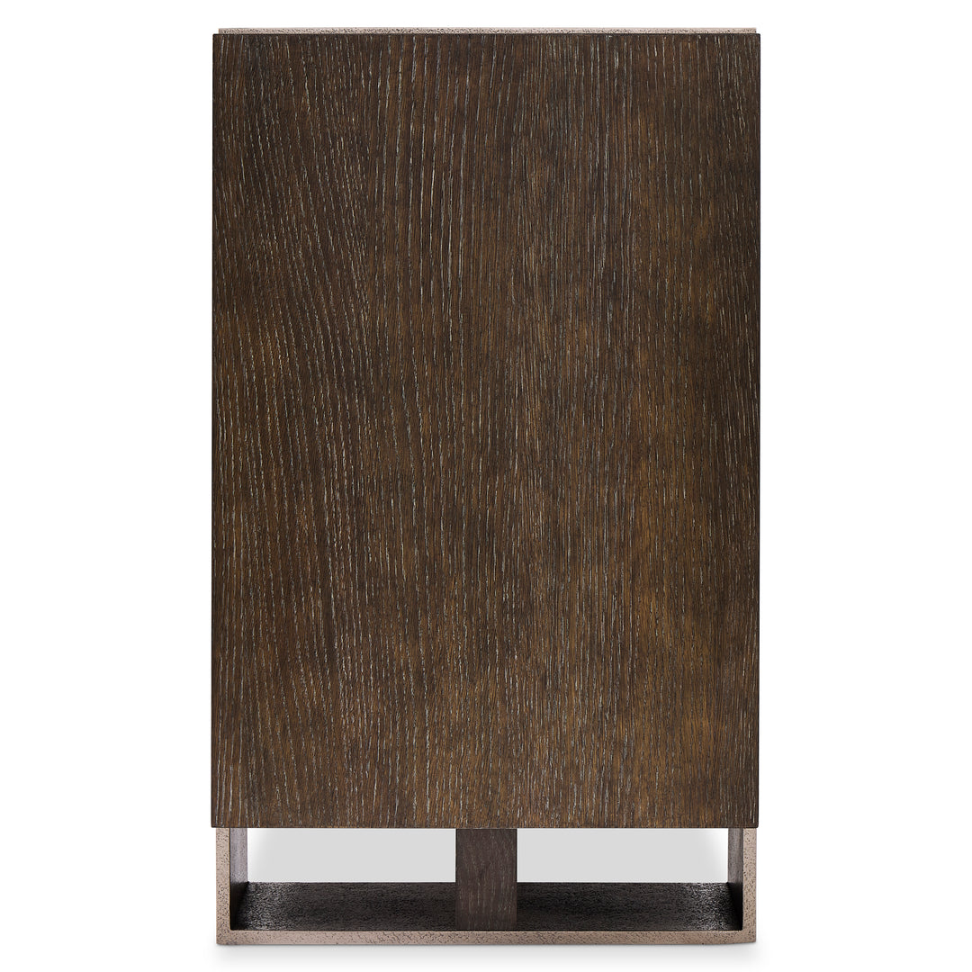 Linea Console Table in Cerused Charcoal Finish