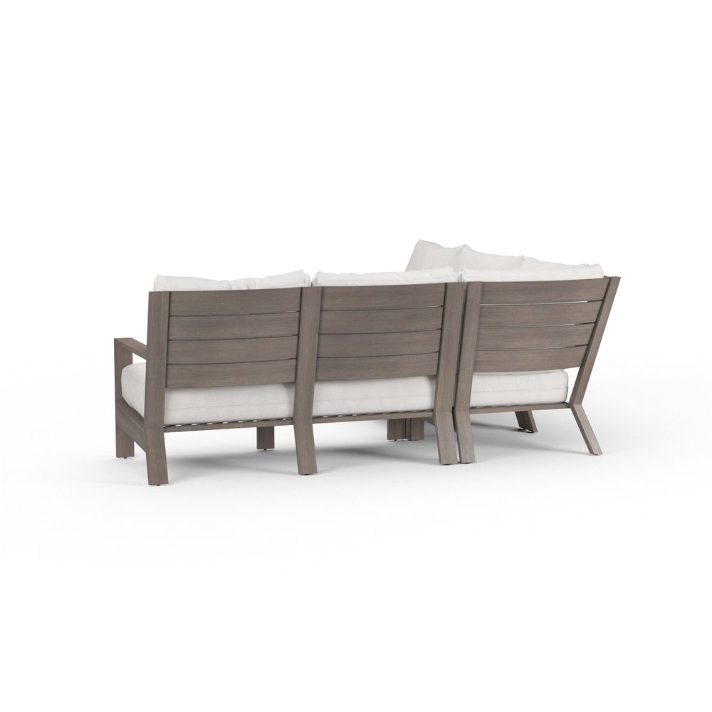 Outdoor Sofas and Sectionals Laguna Sectional in Canvas Flax, No Welt