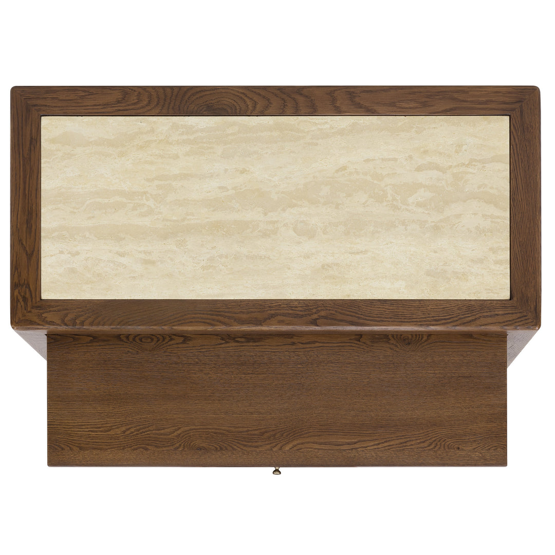 Driftwood One-Drawer Nightstand with Stone - image 3