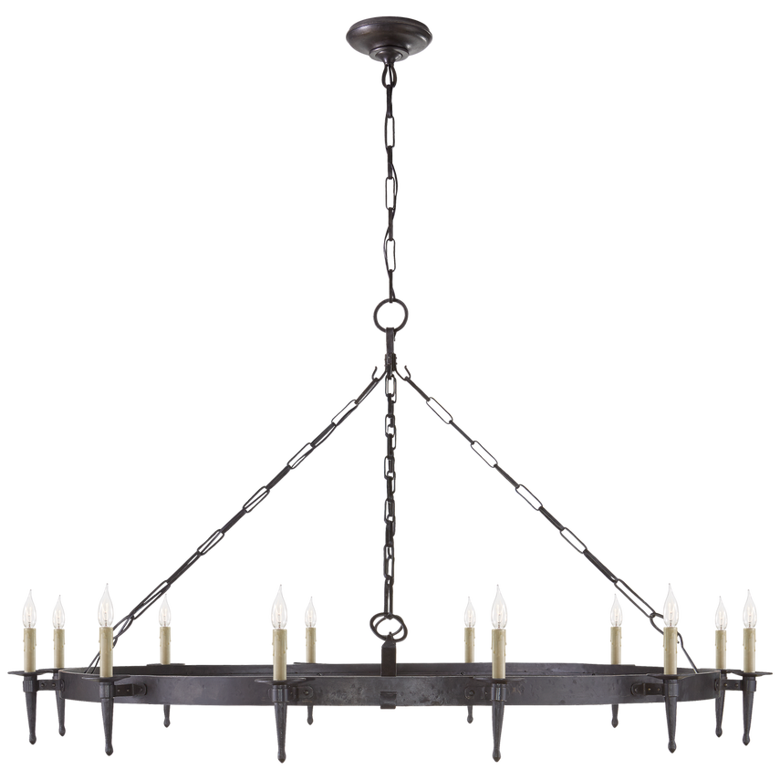 Jenson Large One-Tier Ring Torch Chandelier